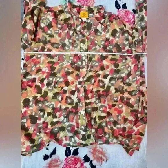 Ruby Rd Sheer‎ Button Down Blouse Women's Size Medium - Picture 4 of 5